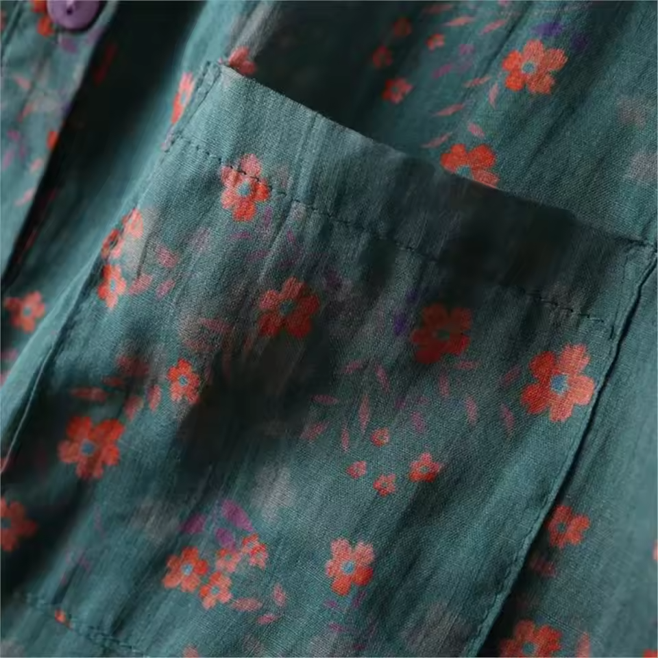 Pretty Floral Button Front Shirt