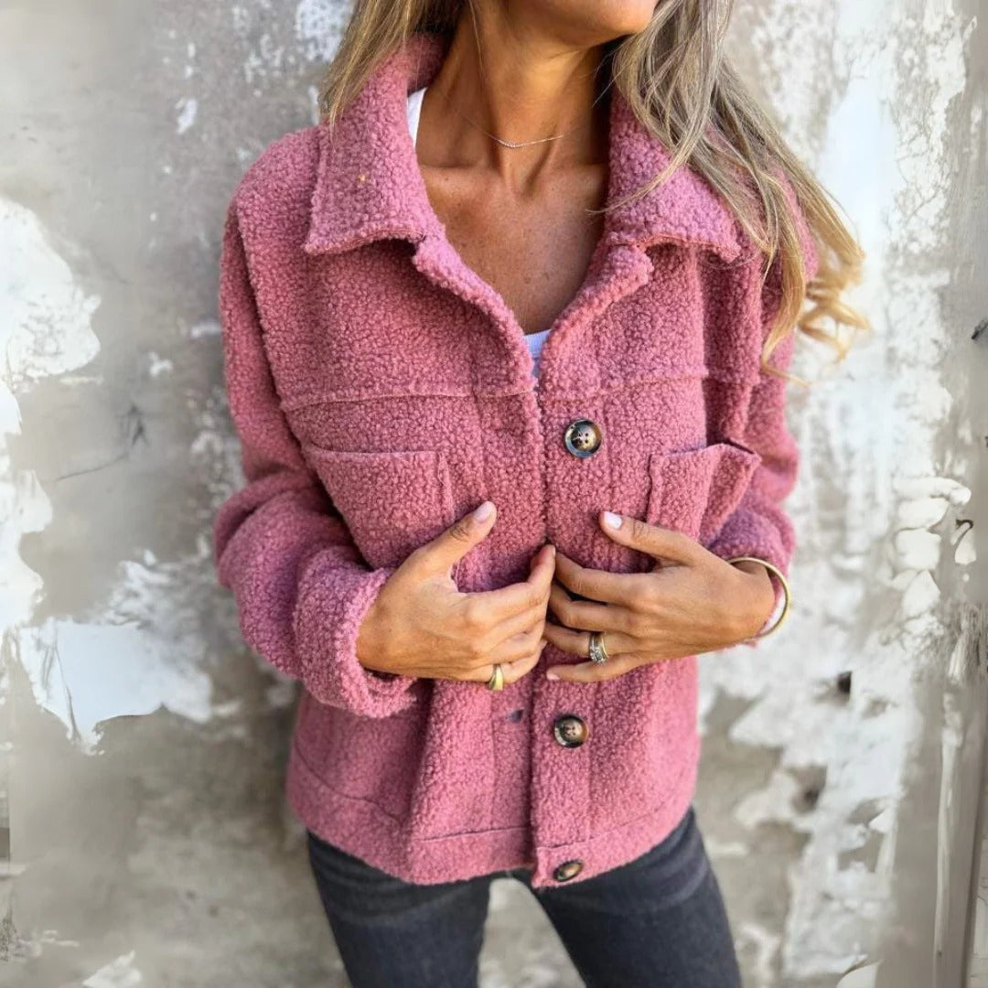 Casual Fit Women's Coat with Big Pockets - Nocini
