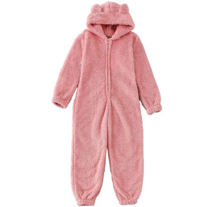 Cozy Women's Hooded Jumpsuit with Zipper Closure
