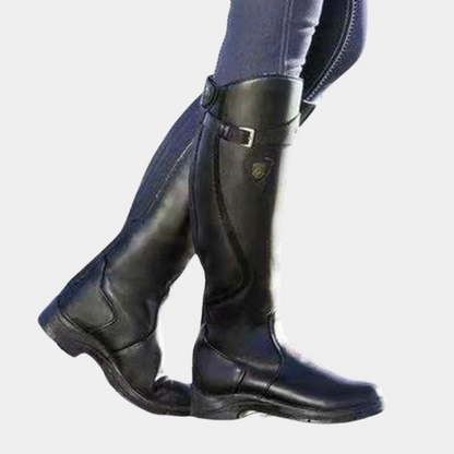 Trendy Low Heel Buckle Boots