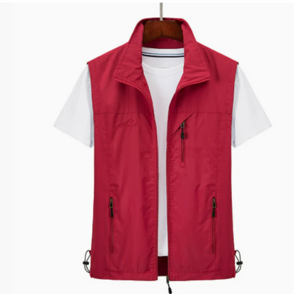 Classic Mens Zip Vest with Multiple Pockets