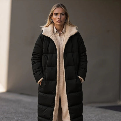 Women's Cozy Quilted Coat – Soft Fleece Lining – Warm Winter Jacket - Nocini