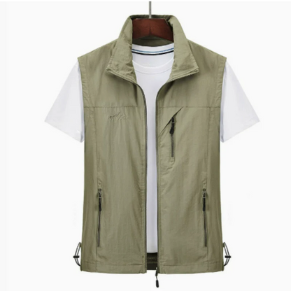 Classic Mens Zip Vest with Multiple Pockets