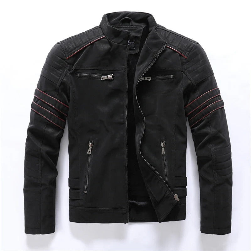 Men's Slim Fit Leather Biker Jacket