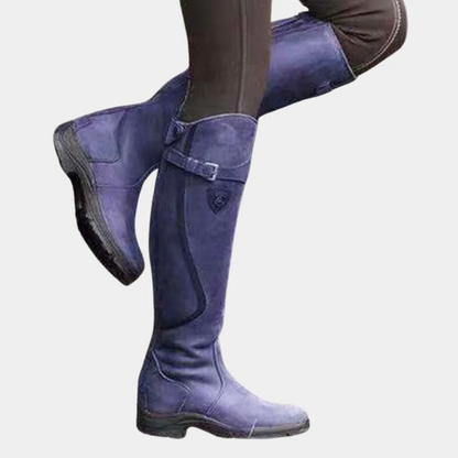 Trendy Low Heel Buckle Boots