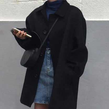 Cozy Women's Wool Jacket with Button Front