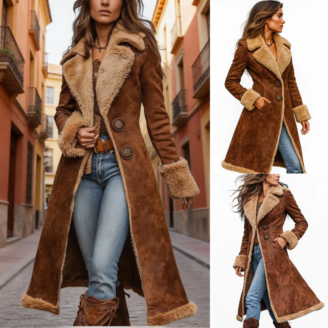 Luxurious Faux Fur Long Winter Coat