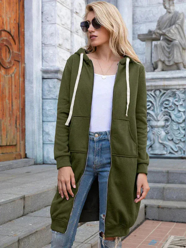 Cozy Women's Hooded Sweatshirt with Zipper