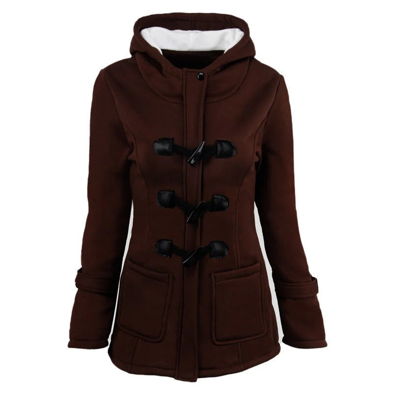 Ladies Hooded Jacket Soft Cotton Relaxed Fit - Nocini
