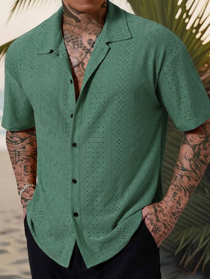 Men's Breathable Lightweight Summer Short Sleeve Shirt