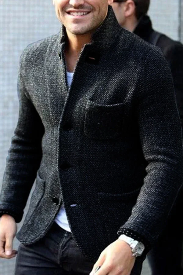 Slim Fit Men's Wool Business Jacket