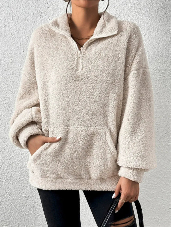 Cozy Fleece Zip Up Hoodie for Women