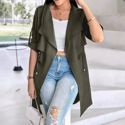 Casual Waterfall Trench Coat for Women