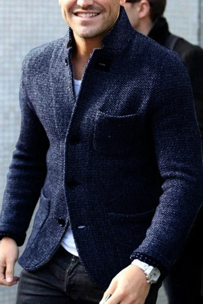 Slim Fit Men's Wool Business Jacket