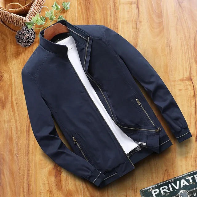 Men's Lightweight Water Resistant Slim Fit Jacket
