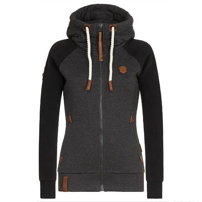 Slim Fit Women's Knit Hooded Jacket - Nocini