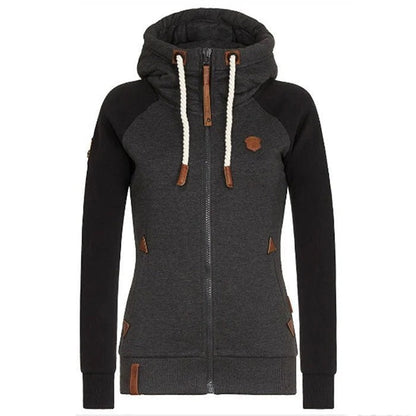 Slim Fit Women's Knit Hooded Jacket - Nocini