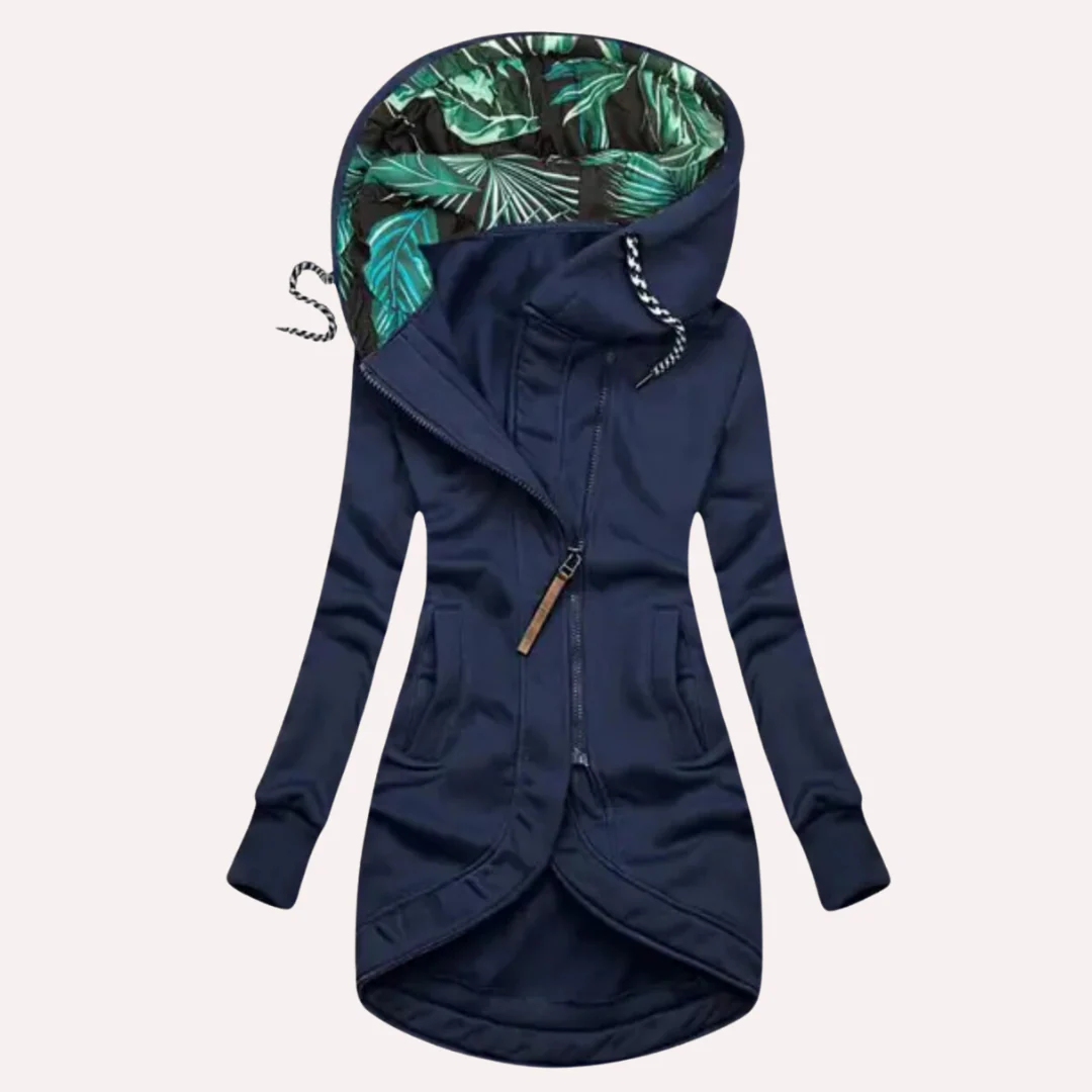 Women's Fleece Jacket Slim Fit Printed Hoodie - Nocini