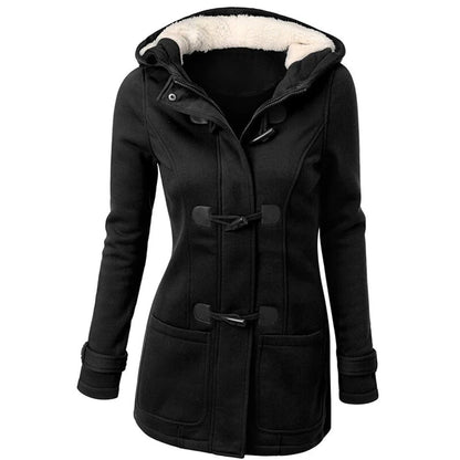 Classic Fit Women's Parka Coat with Hood and Pockets