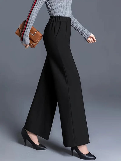 Women's Classic Black Wide Leg Pants