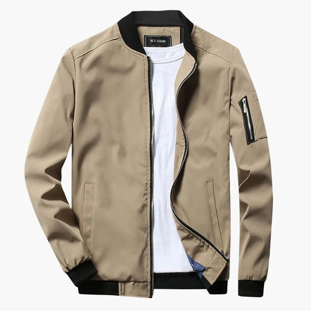 Classic Fit Mens Jacket with Zip Pocket