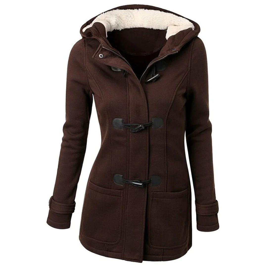 Classic Fit Women's Parka Coat with Hood and Pockets