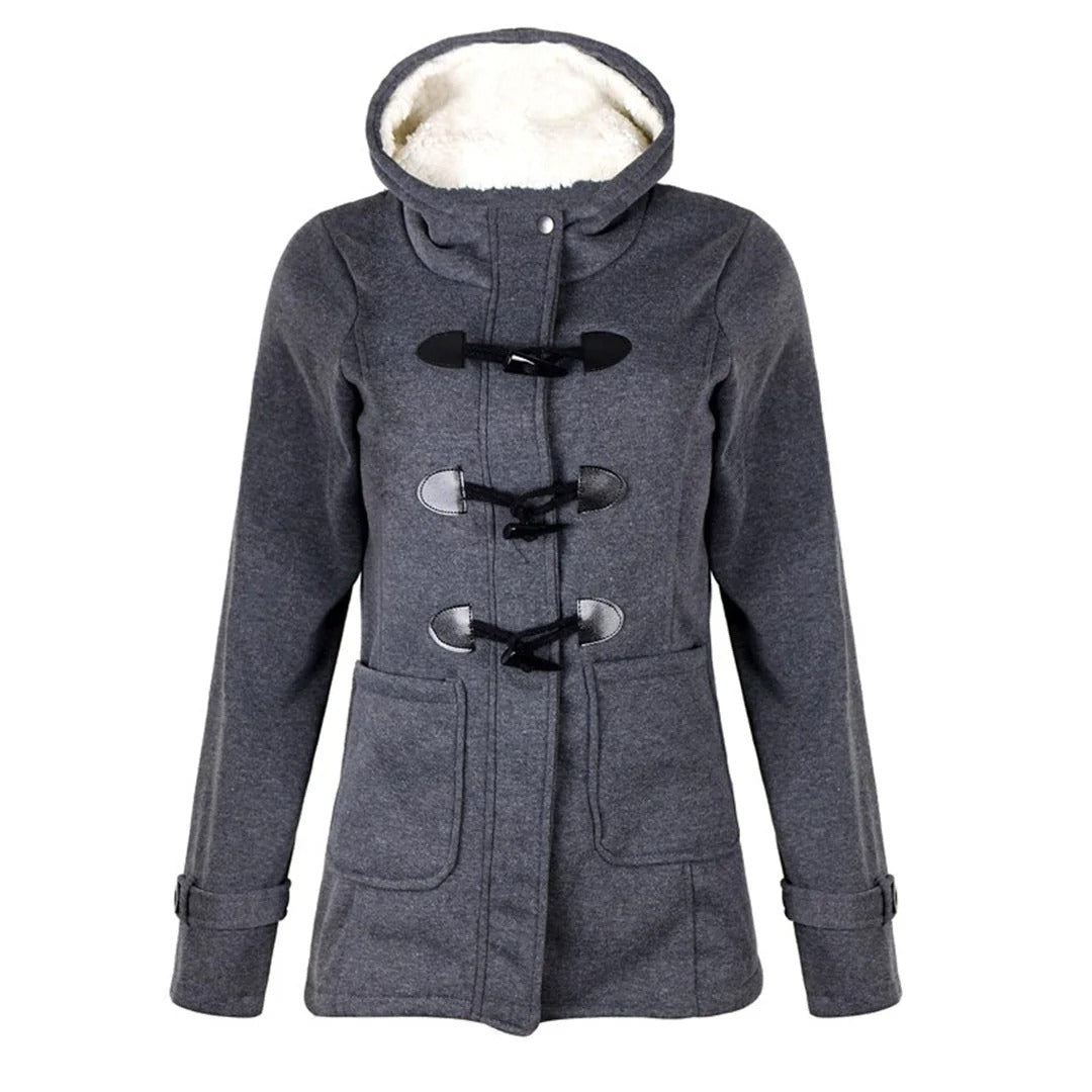 Classic Fit Women's Parka Coat with Hood and Pockets