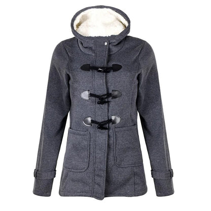 Classic Fit Women's Parka Coat with Hood and Pockets