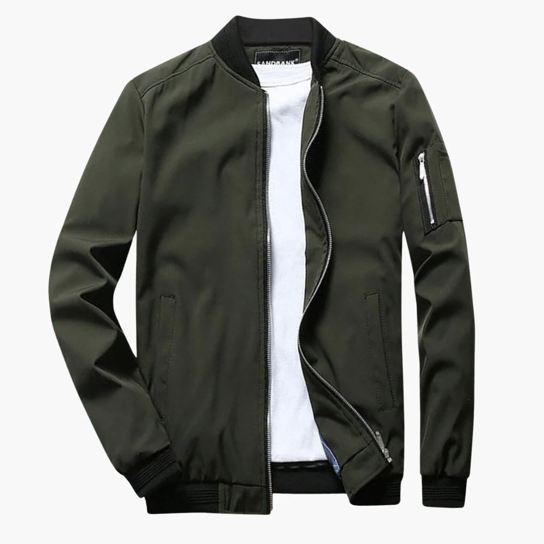Classic Fit Mens Jacket with Zip Pocket