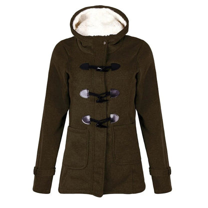 Classic Fit Women's Parka Coat with Hood and Pockets