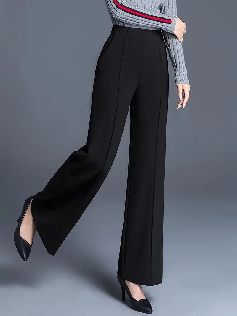 Women's Classic Black Wide Leg Pants