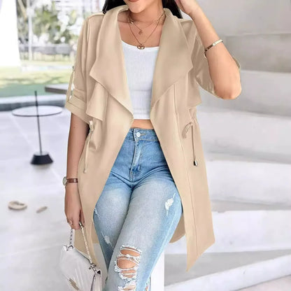 Casual Waterfall Trench Coat for Women - Nocini
