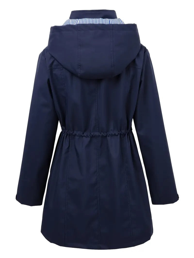 Ladies Stylish Waterproof Hooded Jacket