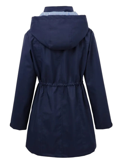 Ladies Stylish Waterproof Hooded Jacket