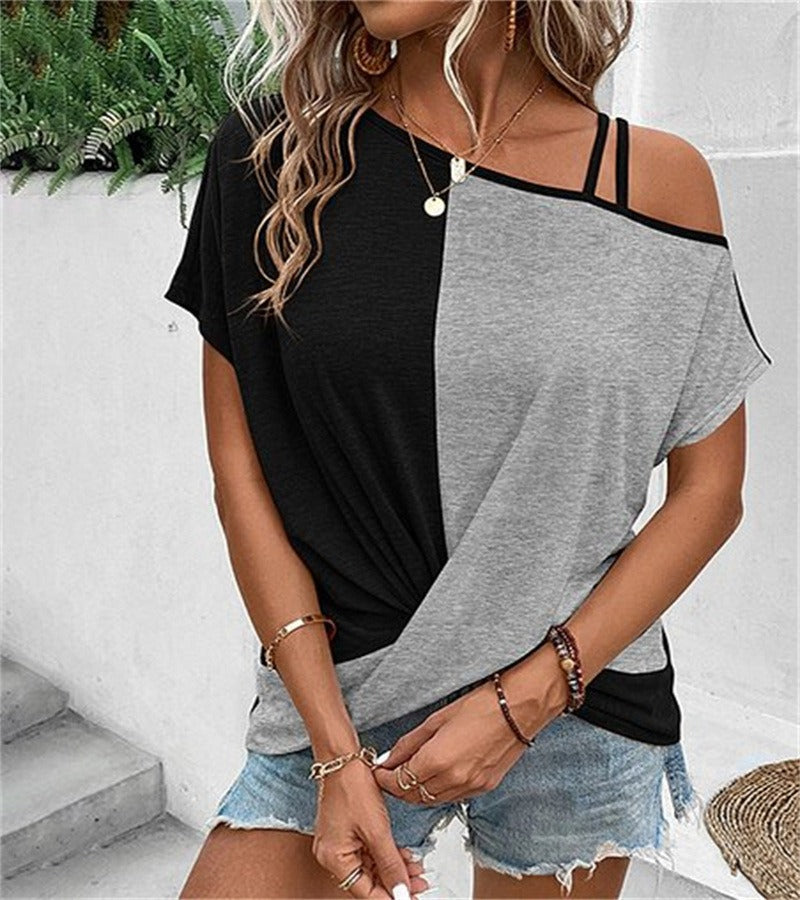 Comfy Casual Off Shoulder Womens Tee Shirt - Nocini