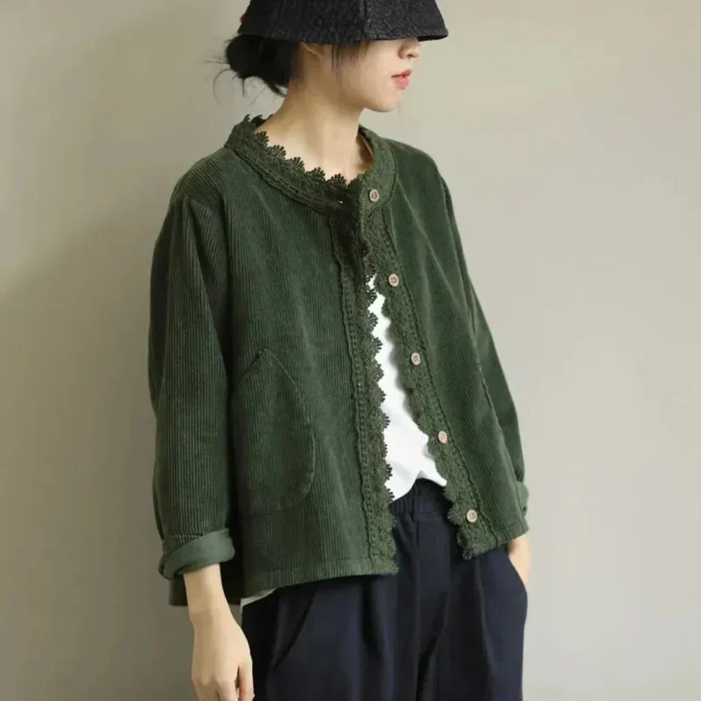 Textured Button Front Ladies Jacket