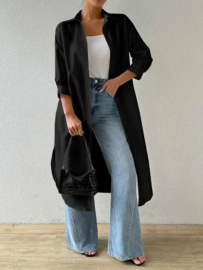Women's Open Front Long Cardigan Sweater - Nocini