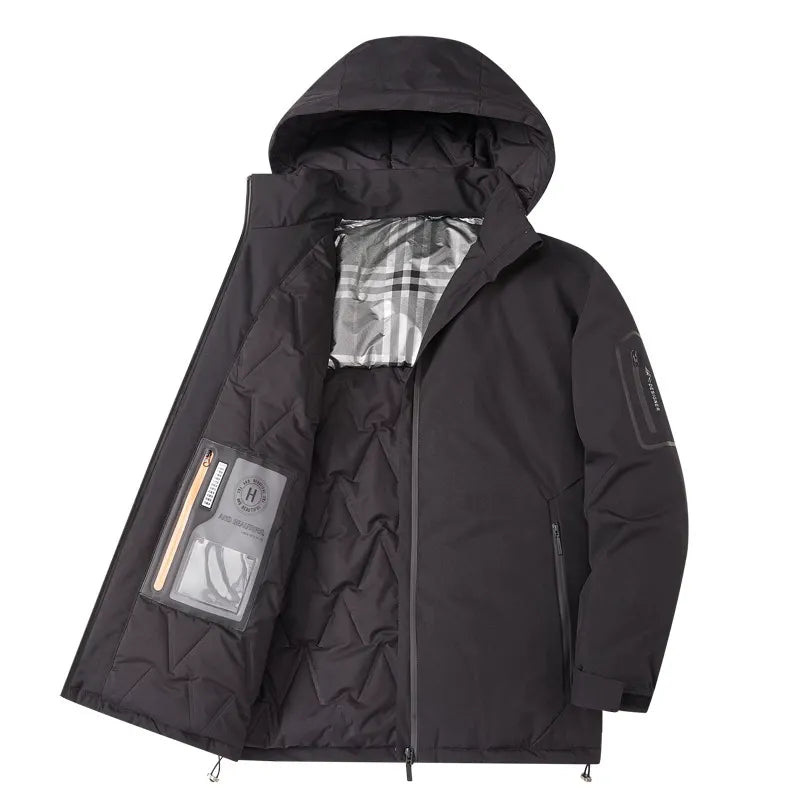 Comfortable Hooded Mens Parka Jacket - Nocini