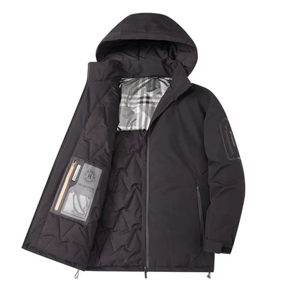 Comfortable Hooded Mens Parka Jacket - Nocini