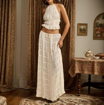 Flowy Strapless Beach Maxi Dress