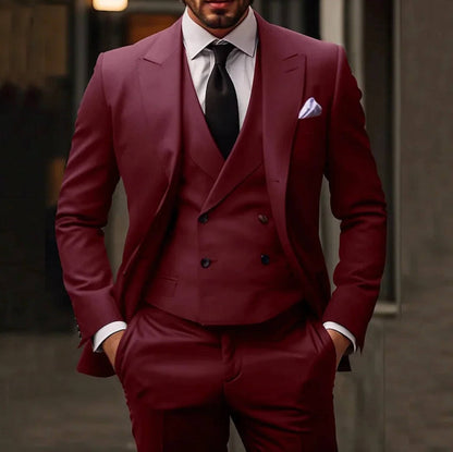 Classic Black 3-Piece Suit For Men