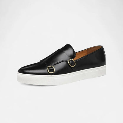 Classic Men's Leather Monk Strap Shoes