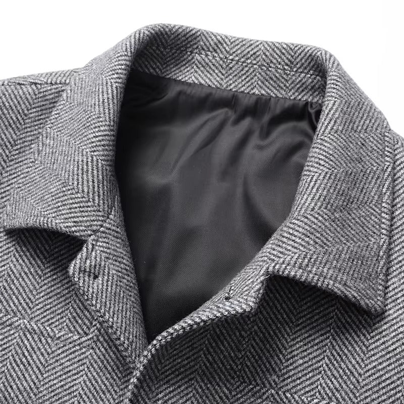 Classic Checked Short Trench Coat