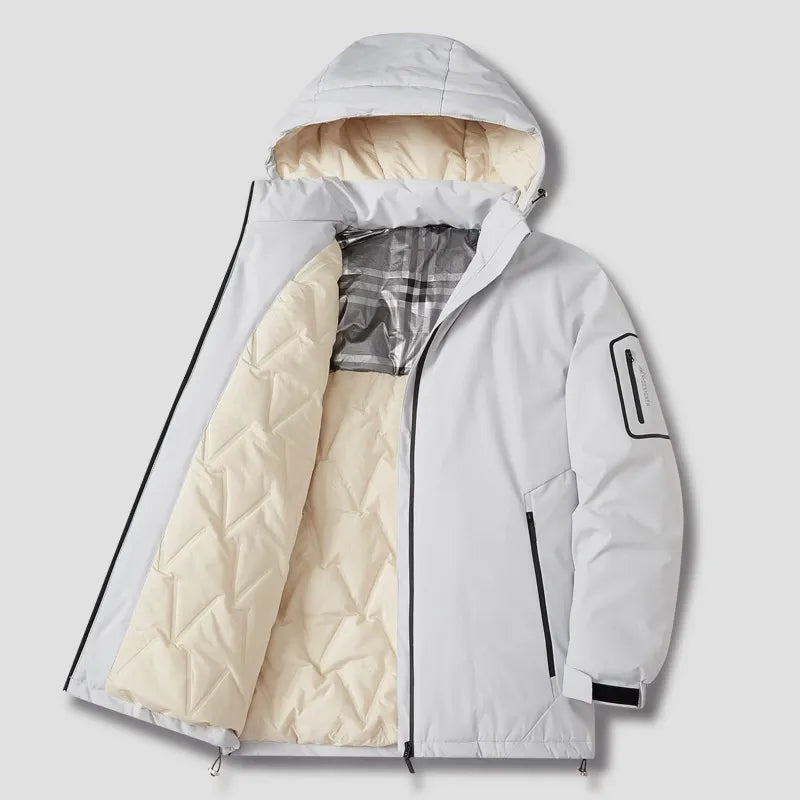 Comfortable Hooded Mens Parka Jacket