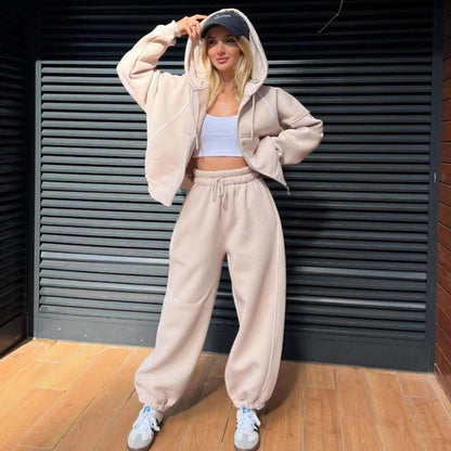 Comfy Women's Jogger Suit - Soft Fleece Tracksuit
