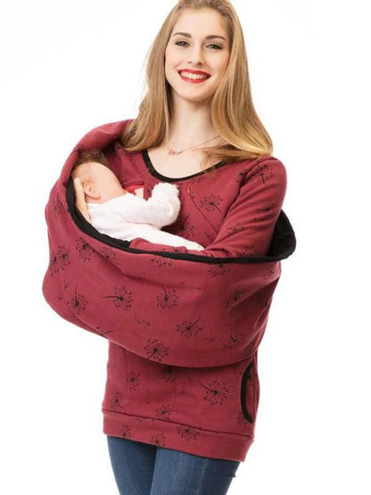 Comfortable Women's Floral Nursing Sweatshirt - Nocini