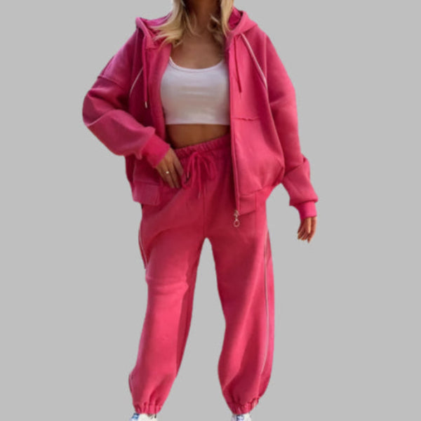 Comfy Women's Jogger Suit - Soft Fleece Tracksuit