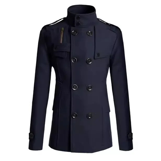Classic Fit Double Breasted Wool Overcoat