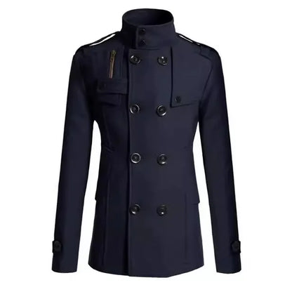 Classic Fit Double Breasted Wool Overcoat
