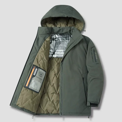 Comfortable Hooded Mens Parka Jacket